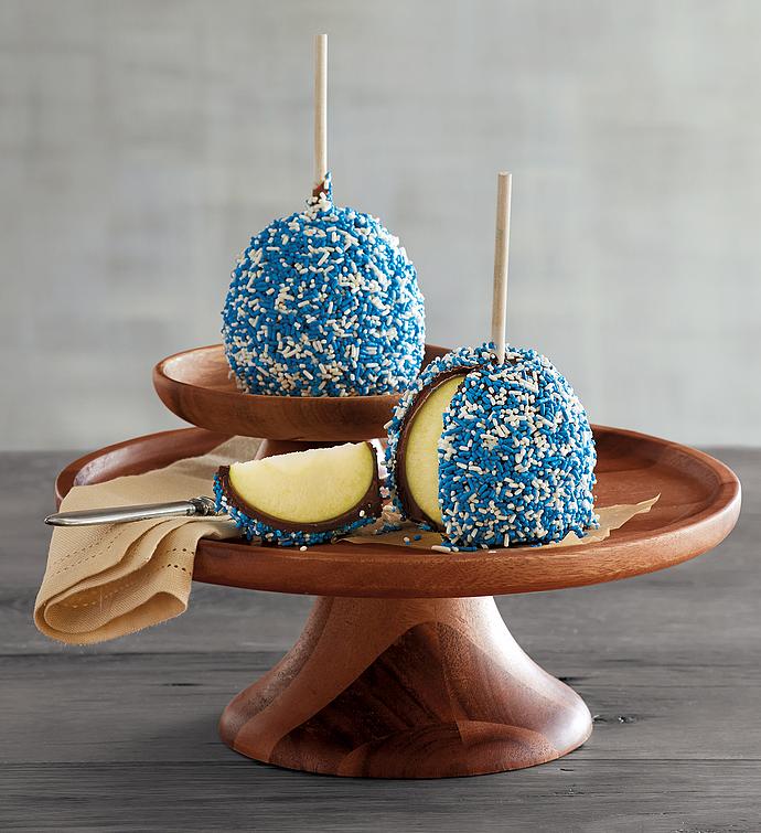 Belgian Chocolate-Dipped Caramel Apples - Blue Decorations